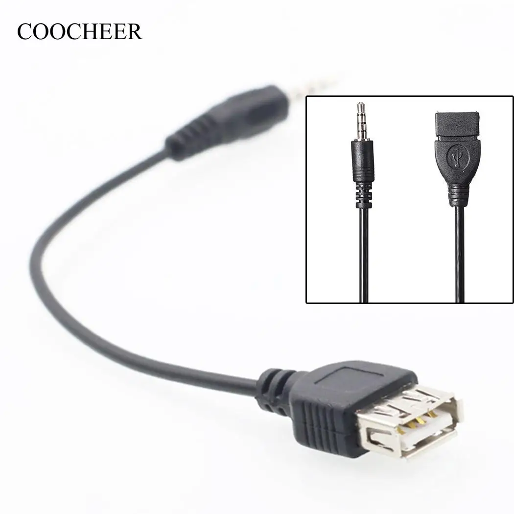 Кабель USB/разъем USB для автомобиля Мужской OTG адаптер аудио Женский 3 5 мм 2 0