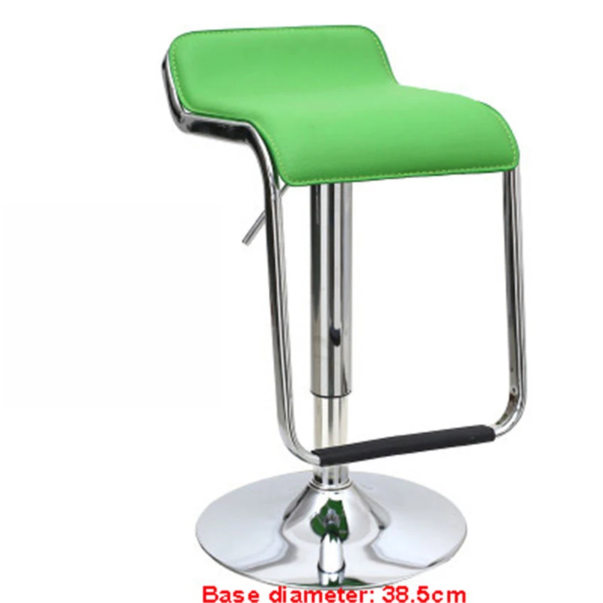 Standard type-Green Подъемный поворотный барный стул на стойке вращающийся 56-76 см регулируемый по высоте барный стул из искусственной кожи мягкая подушка высокий табурет - Цвет: Standard type-Green