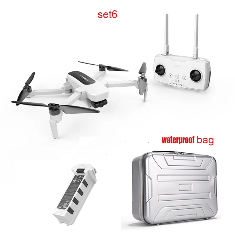 set6 Hubsan H117S Zino gps 5,8 Г 1 км Складная рукоятка с видом от первого лица в формате 4K UHD, Камера 3-осевому гидростабилизатору RC Дрон Квадрокоптер RTF высокое Скорость - Цвет: set6