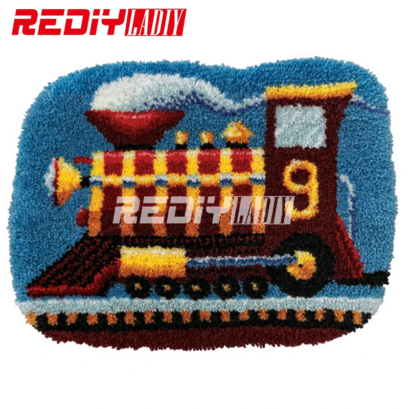 DIY ковер коврик с застежкой на поезда набор крючков 3D вязальный предварительно