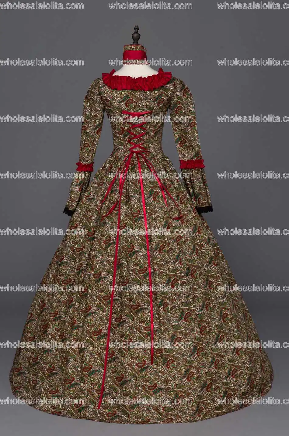 Топ! Стиль Эпохи Ренессанса Классическая парча бальное платье темный костюм