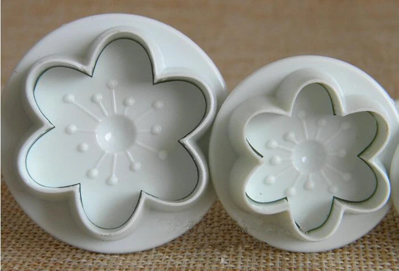 Newestl 4PCS /Lot Peach Blossom Cake Molds For Flower SGS LFGB Safety Bakeware Decorating Plunger Cutter | Дом и сад