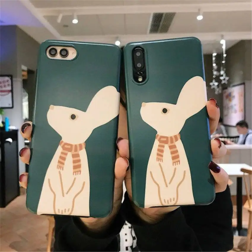Чехлы на заднюю панель для HUAWEI Nova2s/3/3i/Honor10/Mate10Pro 20Pro 20X/P20Pro милые кролики в шарфе