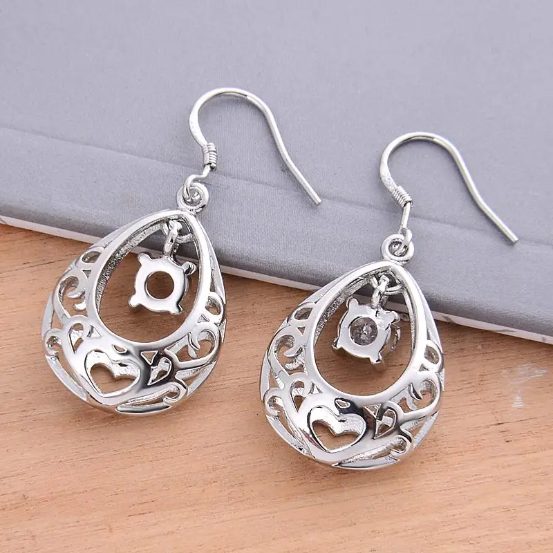 ААА циркониевые Полые Цветы 2016 новый стиль женские свадебные дешевые серебряные