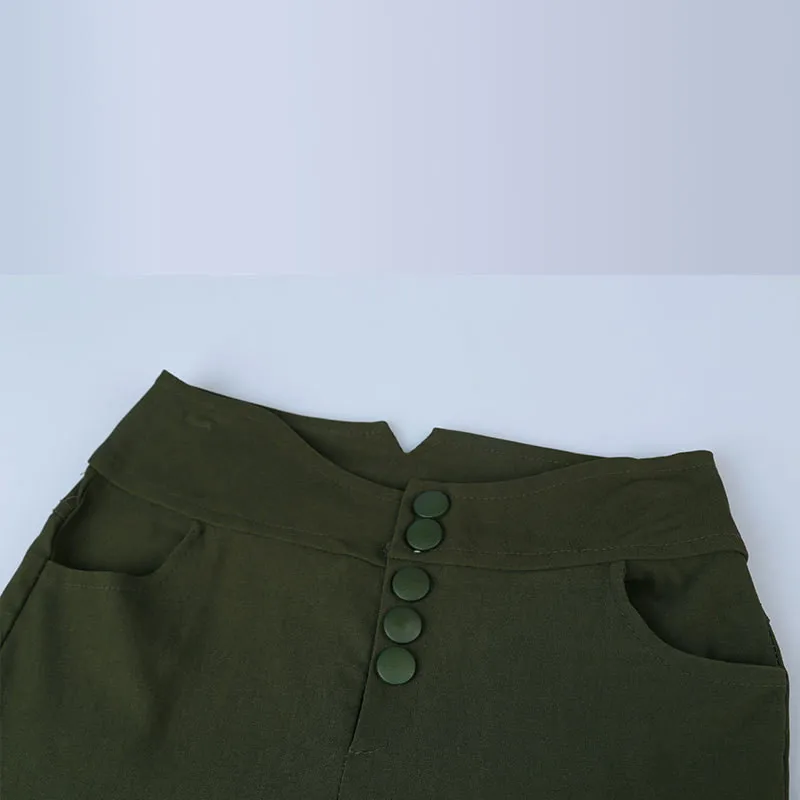 Women Trousers 2018 Autumn New Button Up High Waist Sexy Pencil Pants Elastic Slim Bottoming Plus Size Bodycon | Женская одежда
