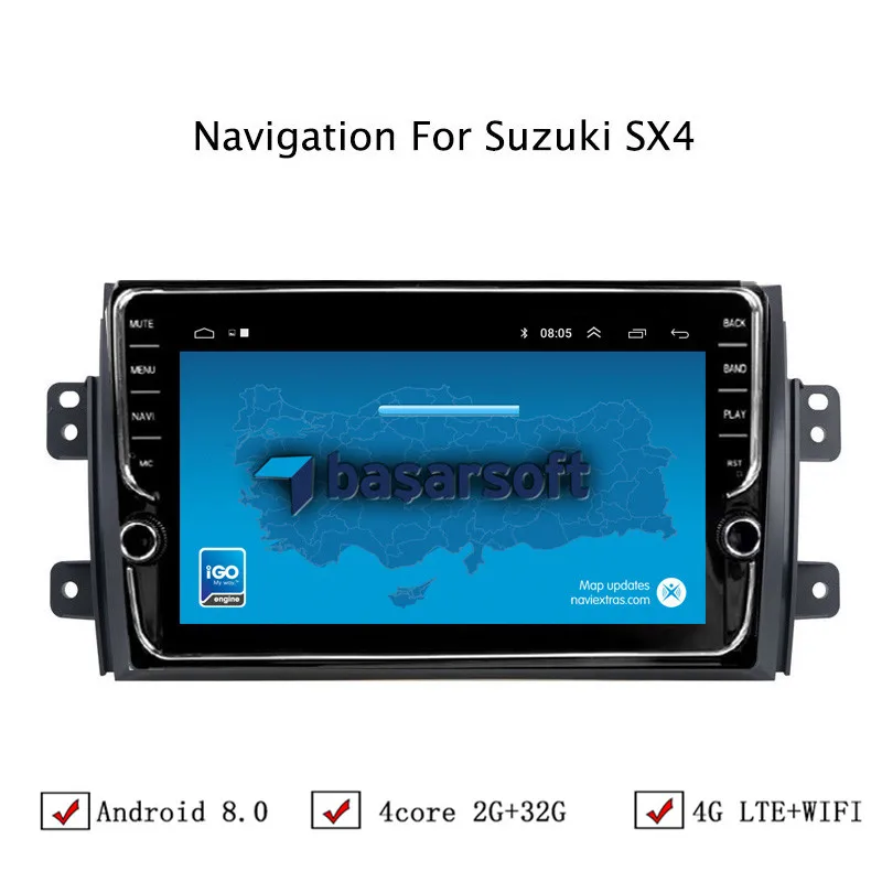 9 &quotAndroid 6 0/8 1 Автомобильная dvd навигационная система для Suzuki SX4 2006 2011