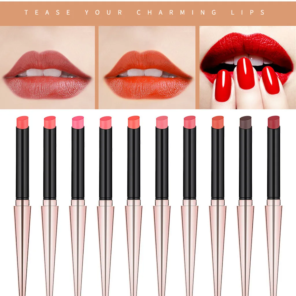 Waterproof Lipstick Matte Pumpkin Color Eat Earth Rich Vitamin E Moisturizing G605 |