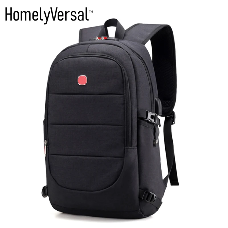 Модный противокражный рюкзак для ноутбука с USB замком пыленепроницаемый