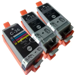 PGI35 CLI36 совместимые чернильные картриджи для Canon 35 36 PGI-35 CLI-36 для Canon IP100B IP100 mini260 mini320 принтер - Цвет: 3pk -- 2BK 1Tricolor
