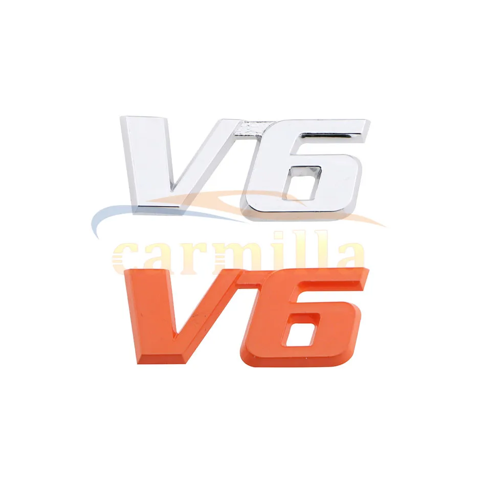 ABS хром V6 багажник эмблема Знак Логотип Стайлинг автомобиля наклейки чехол для