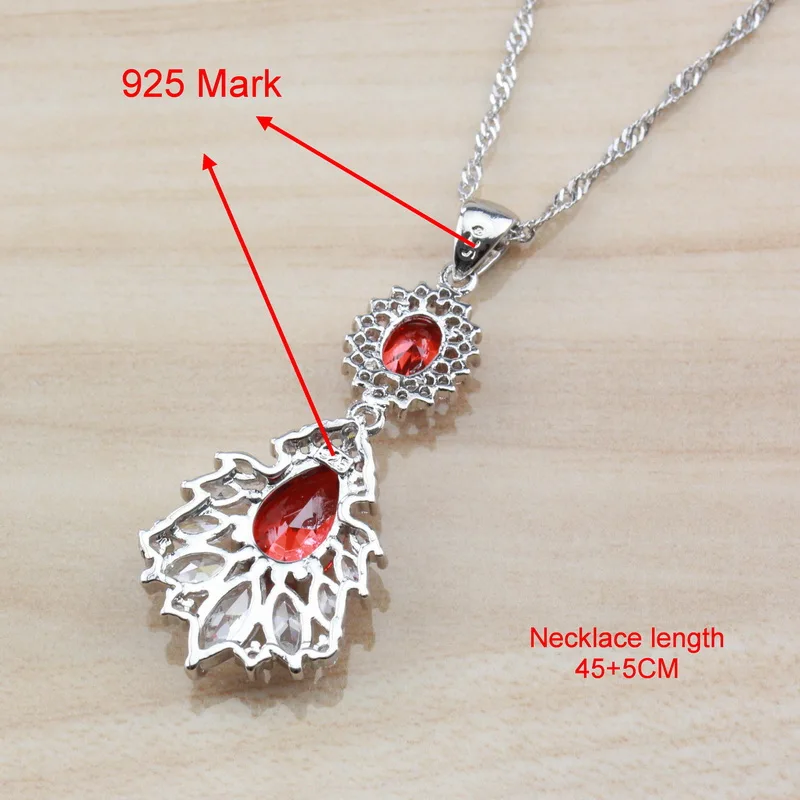 Роскошные свадебные красные Ювелирные наборы для невесты австрийский кристалл