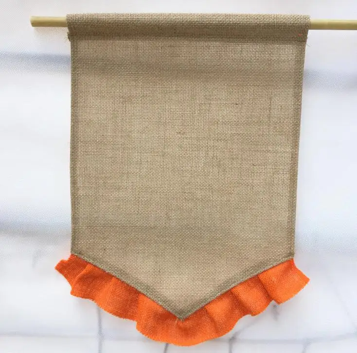 Пустые джутовые флаги сделай сам оборки садовые портативный пустой баннер