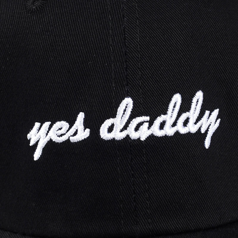 Высокое качество, новинка Yes Daddy, Регулируемая Кепка для гольфа, хлопковая кепка для папы, черная бейсболка для мужчин и женщин, хип-хоп бейсболка, кепка, шапки