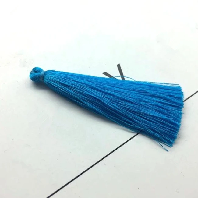 Lake blue 20 шт. 7 см мини хлопок нить ткань кисточкой DIY кулон ювелирный браслет для изготовления ключей бахрома отделка Ремесло кисточки Швейные аксессуары - Цвет: Lake blue