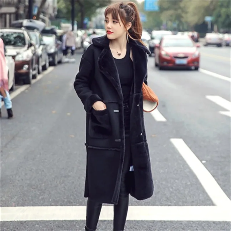 Hot Sale Fur one Thick Long Down Coats Female Korean Winter Jacket Women Coat Cotton Parka Casaco Woolrich Outwear Suede Ukraine | Женская
