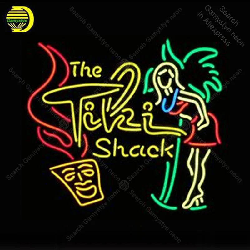 Неоновая вывеска для Tiki Shack Bar неоновая лампочка ручной работы Настоящая