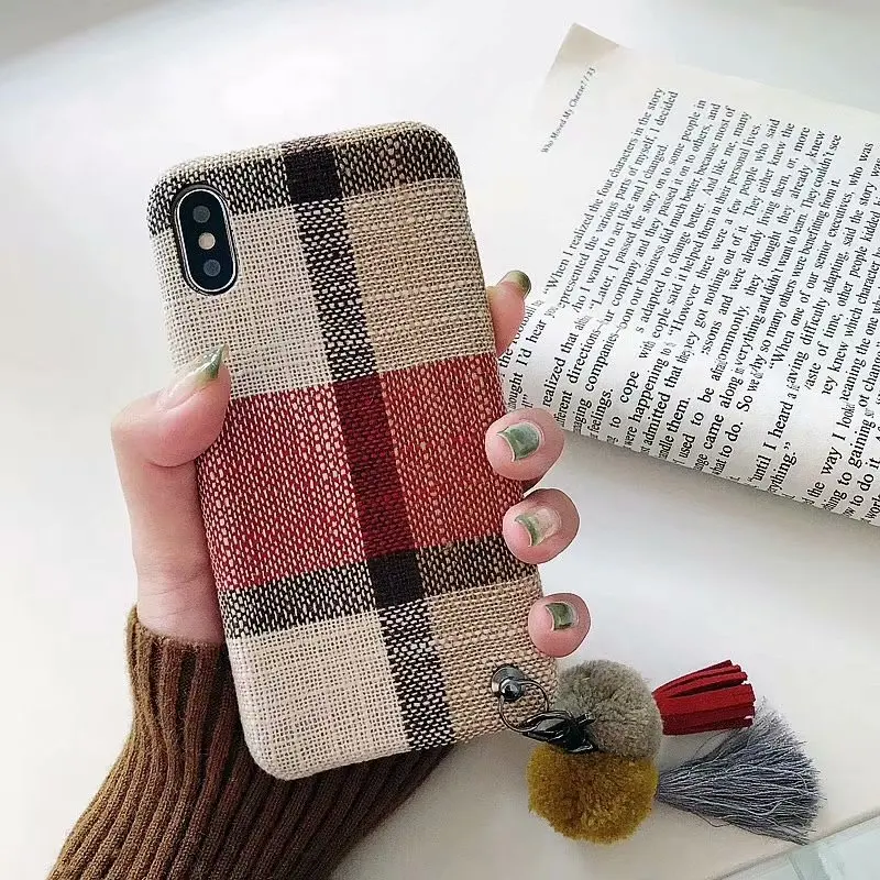 Туманно красоты для iphone X XS Max XR случае Роскошные кожаные плюшевые сетке телефон
