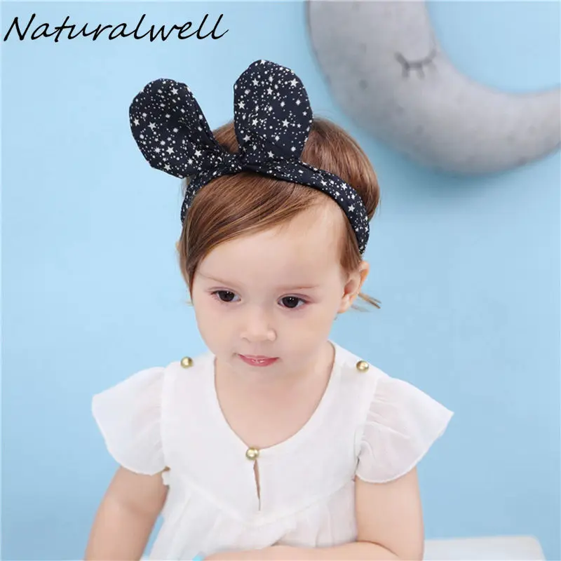 

Головная повязка Naturalwell с узлом и звездой; повязка на голову для маленьких девочек; хлопковая повязка на голову с узлом; детские повязки на г...