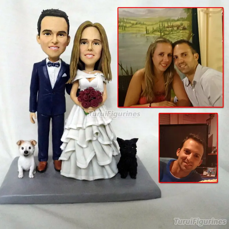 OOAK custom bobblehead куколки статуэтки для свадебной пары тортов tpper Свадебные