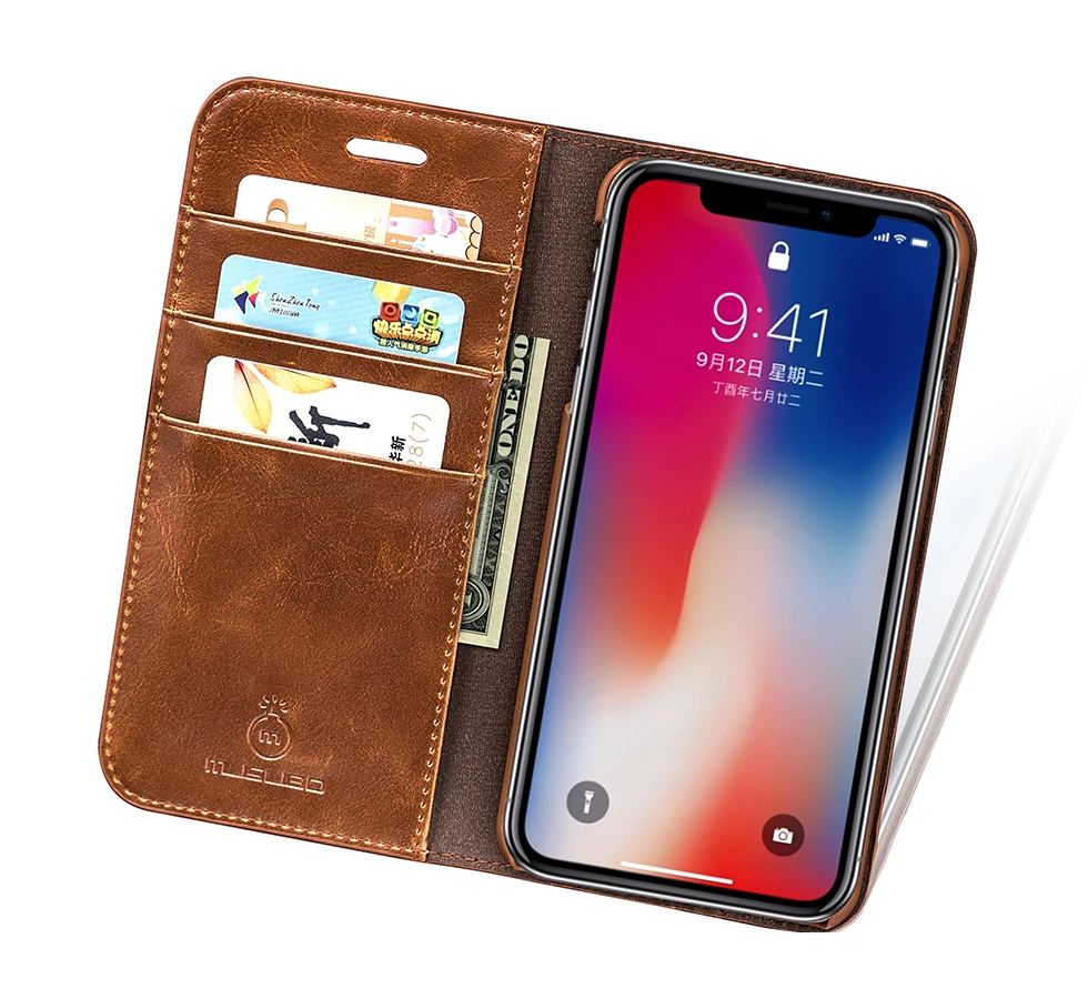 Роскошный Musubo кожаный чехол-книжка с застежкой для iphone Xs Max X XR 7 Plus 6plus 6s 5 Флип Стенд кожаный чехол для iphone 8 Plus держатель для карт