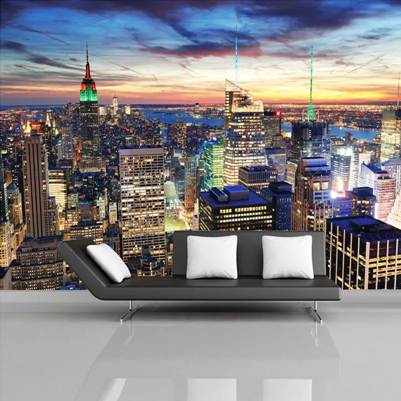 

Custom Mural Wallpaper European Style 3D Stereoscopic New York City Bedroom Living Room TV Backdrop Photo Wallpaper Home Decor