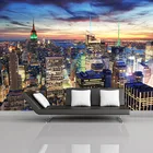 Настенные обои на заказ, 3D стереоскопические обои в европейском стиле, с изображением Нью-Йорка, спальни, гостиной, фона под телевизор, домашний декор