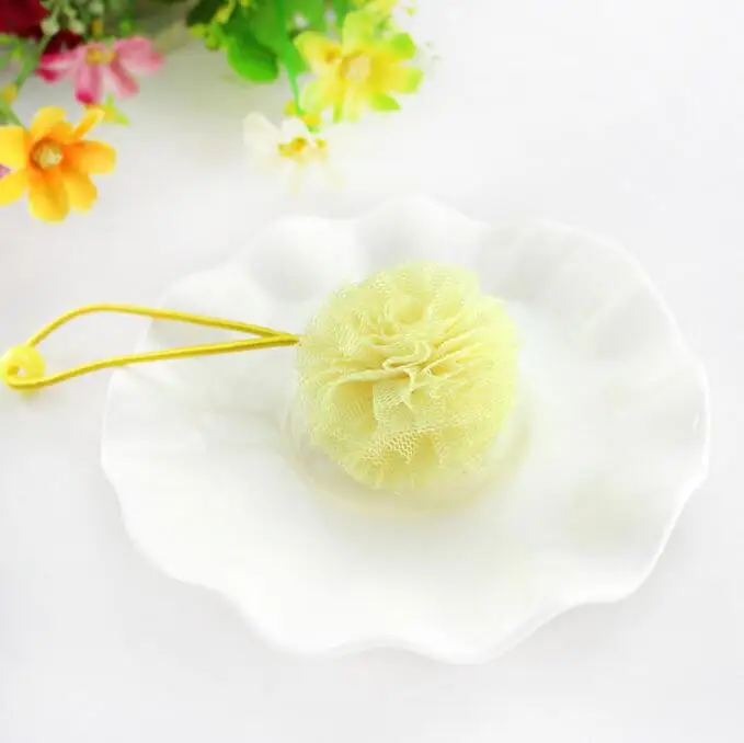 100 шт./лот желтая лента цветок капуста конский хвост держатель для волос |