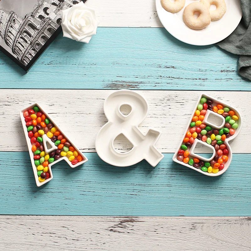 

Ceramic Letter Dishes & plates for Candy Ideas Party Weeding plate
