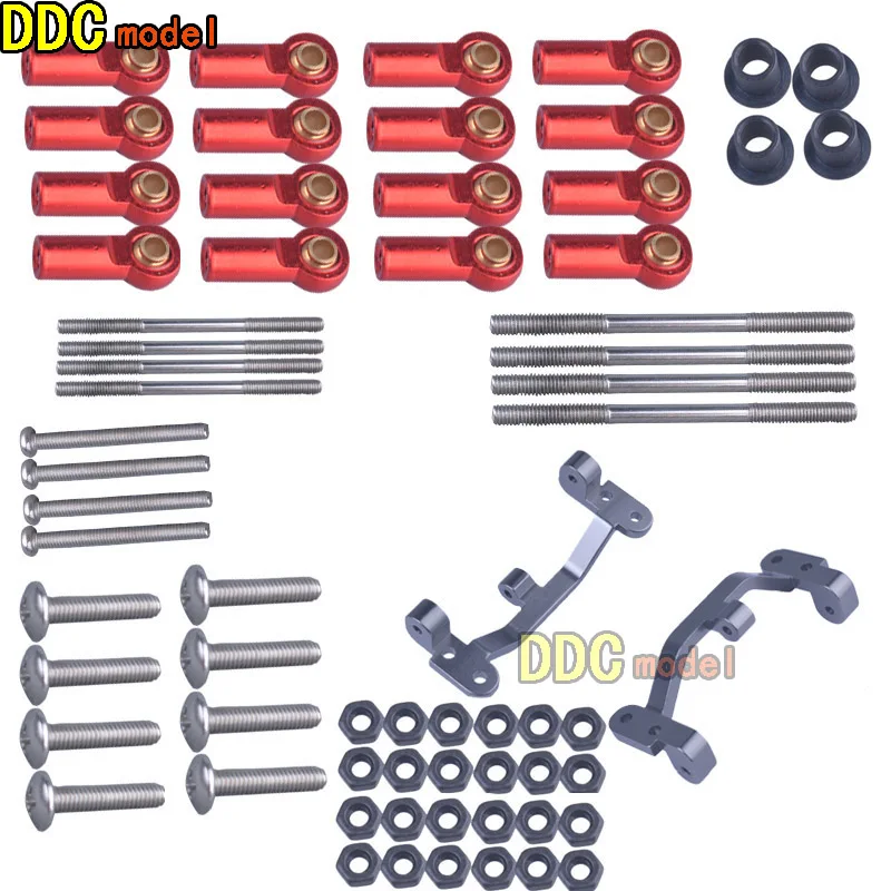WPL C14 C24 Military Truck RC Car spare parts Upgrade metal pull rod + pull rod seat