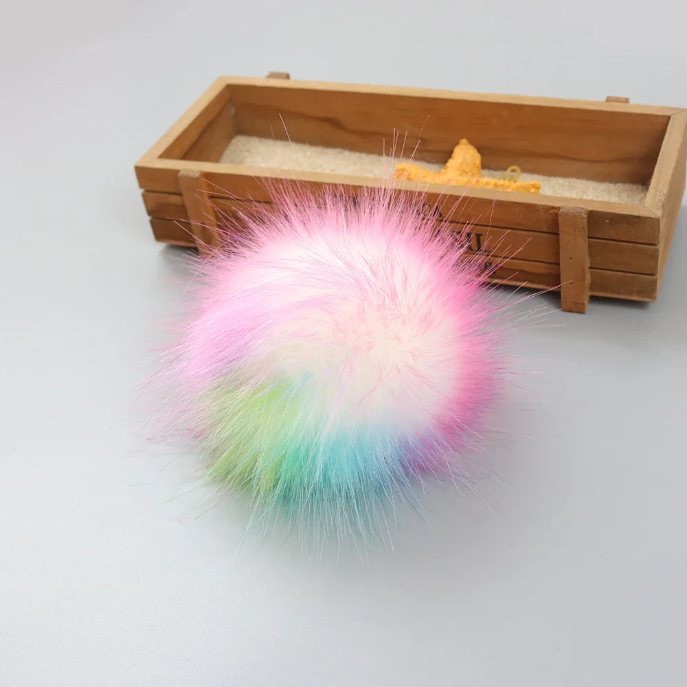 2 шт./лот искусственные разноцветные шапки помпоны ручной работы DIY шапка из