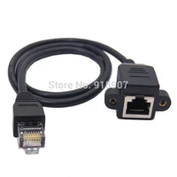 cy cable 30cm 8p8c ftp stp utp cat 5e male to female lan ethernet network extension cable with panel mount holes
