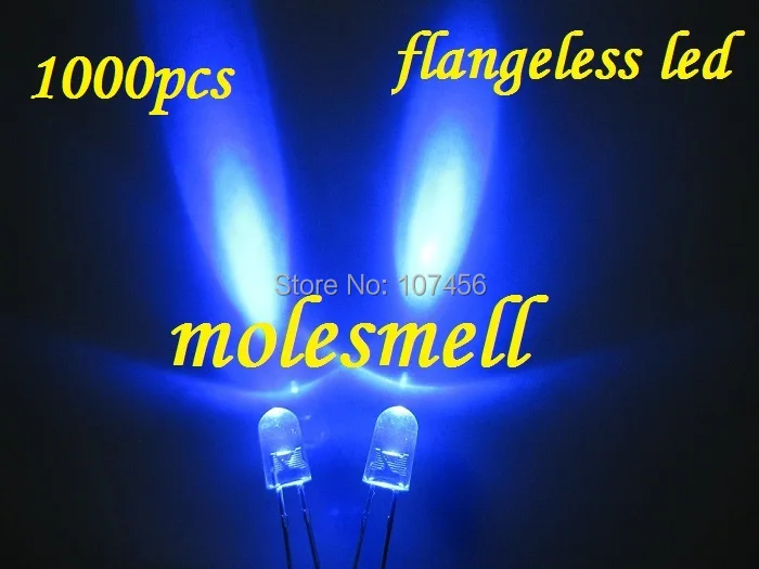 

1000 шт. Новинка 5 мм синий 7000MCD круглая бесфланцевая вода прозрачная светодиодсветодиодный s 5 мм Ультра ярсветодиодный светодиодная синяя Бе...