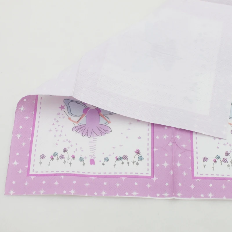 

[RainLoong] 3Plys Beverage Paper Napkins Angle Party Tissue Vintage Napkins Decoration Serviette 33*33cm 5packs (20pcs/pack)