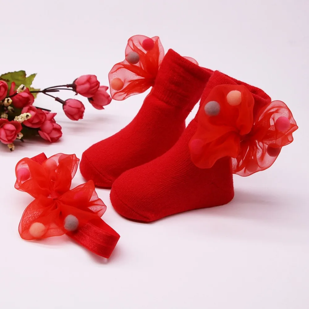 2 шт./комплект хлопковые носки и повязка на голову | Мать ребенок