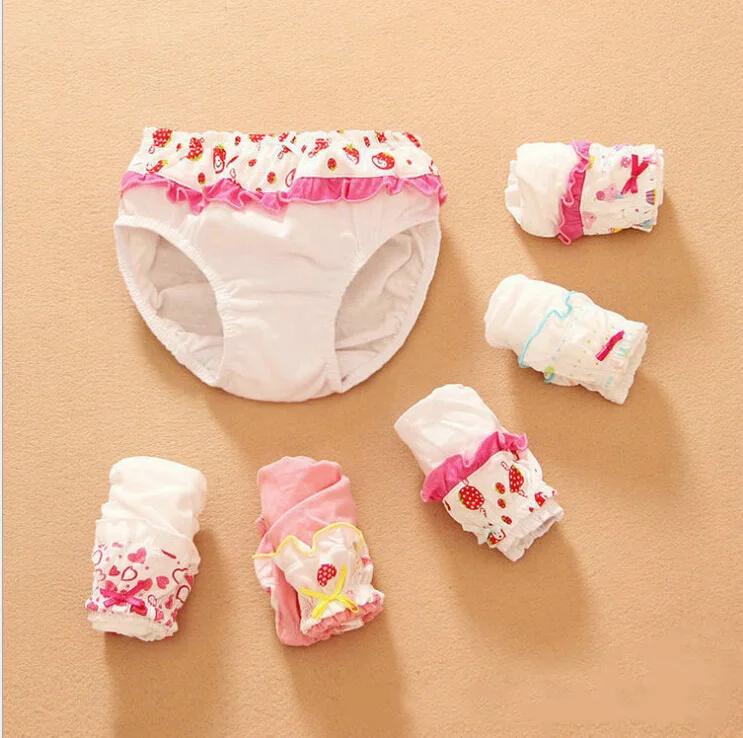 Четыре сезона дети Нижнее Бельё для девочек хлопок тонкий Cueca Infantil тщательно для маленьких девочек Трусики для женщин различных узор штаны для девочек