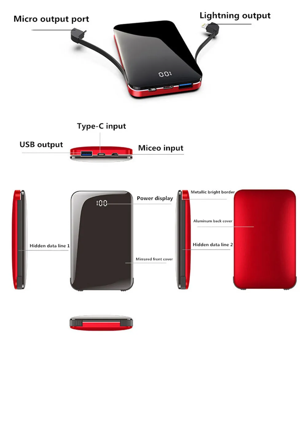 Realy 8000 мАч портативное мобильное зарядное устройство power Bank lcd для Xiaomi/iphone/samsung/huawei Быстрая зарядка внешний мини-аккумулятор резервного копирования