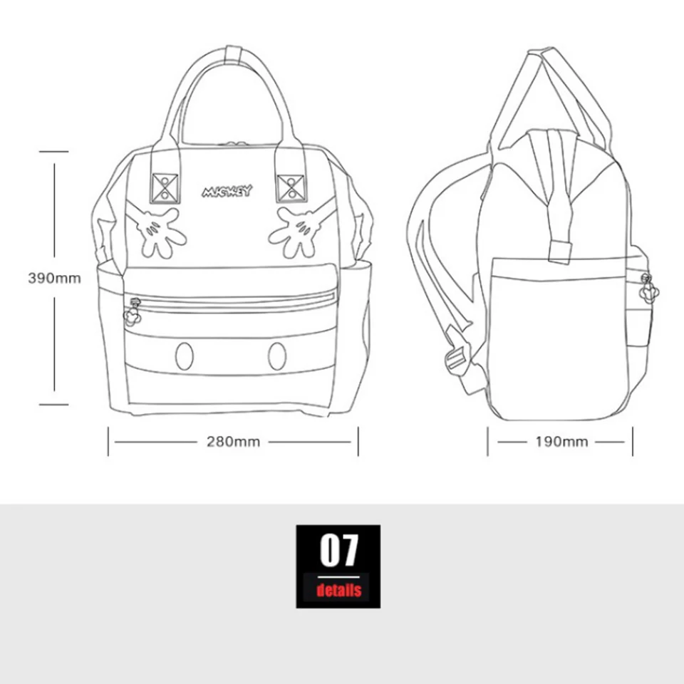 Disney Детские Пеленки сумки большой емкости Мумия Mochila Материнство подгузник коляска сумка изоляция водонепроницаемый рюкзак для путешествий