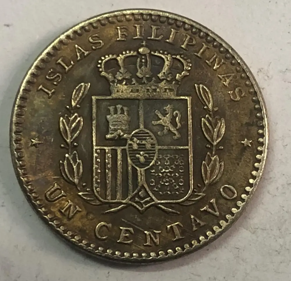 1894 Islas Filipinas UN CENTAVO имитация монеты
