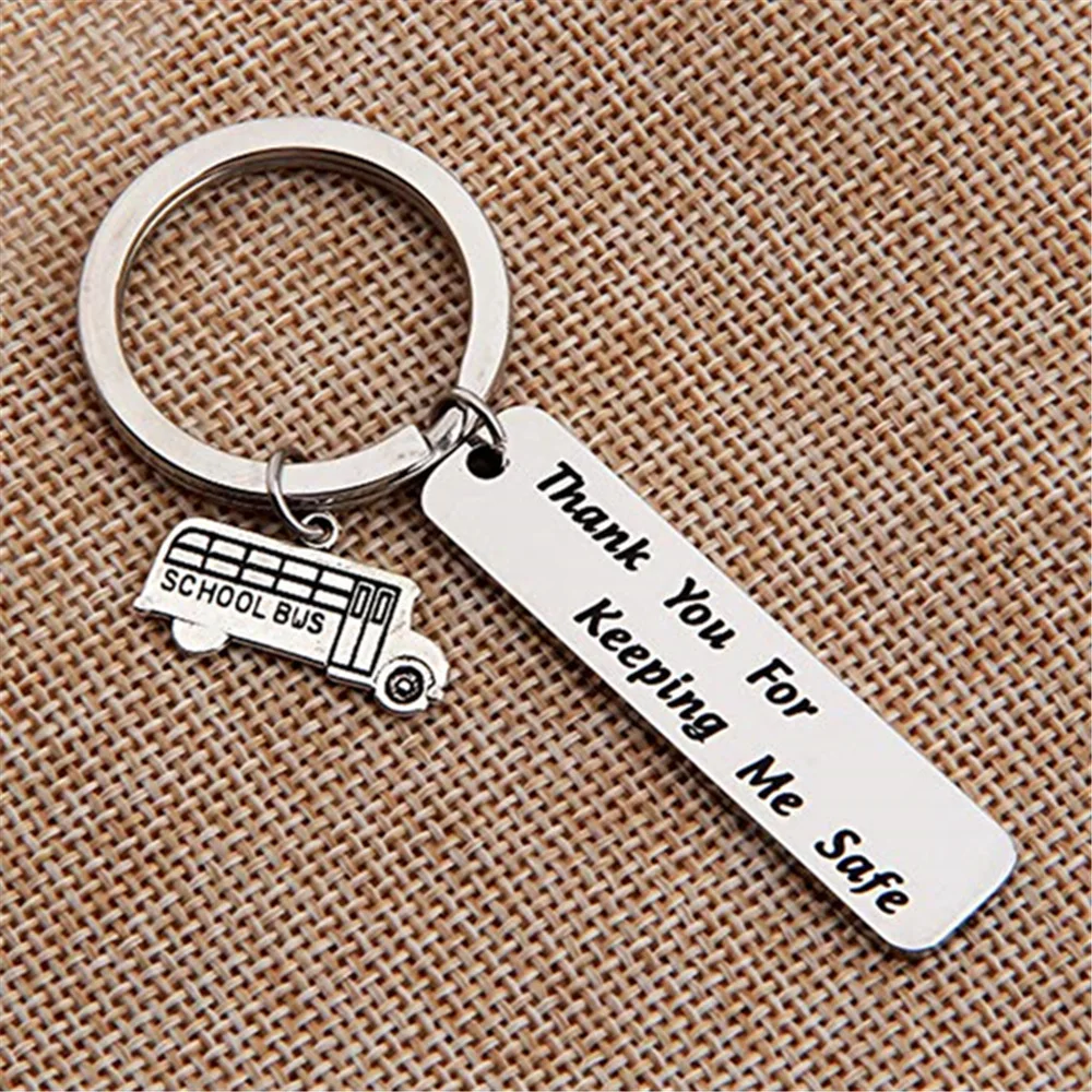 Thank You For Keeping Me Safe Bus Driver Keychain Key Chains Schoolbus Drivers Appreciation Gifts | Украшения и аксессуары