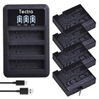 Tectra 4 шт. 1450 мАч 3,80 в оригинальный Mi jia 4k батарея + светодиодный 3 слота USB зарядное устройство для спорта Xiao mi Jia Action Mi ni батарея для камеры
