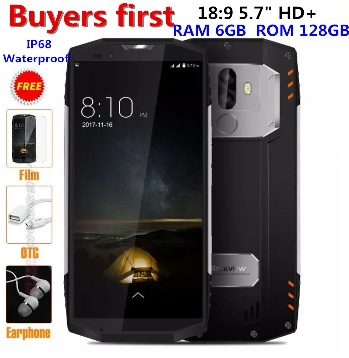 Blackview BV9000 Pro 4G мобильный телефон 18:9 5," MTK6757 Восьмиядерный Android 7,1 6 ГБ+ 128 Гб 13 МП водонепроницаемый IP68 NFC OTG Смартфон