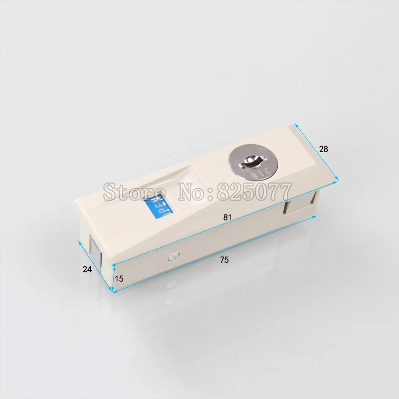 Пластиковый замок для шкафа с красными и зелеными инструкциями скользящий