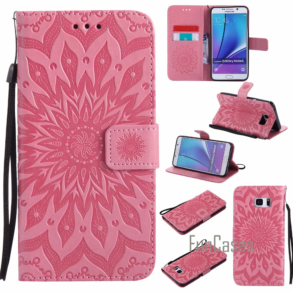 Тиснением флип чехол СПС Coque Galaxy Note 4 Fundas Samsung 3 Примечание 5 обложка + держателей