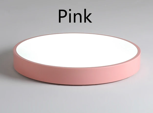 Pink color Нордический минимализм круглый металлический светодиодный Потолочные светильники Акриловые Гостиной с регулируемой яркостью светодиодный потолочный светильник спальни светодиодный потолочный светильник - Цвет корпуса: Pink color
