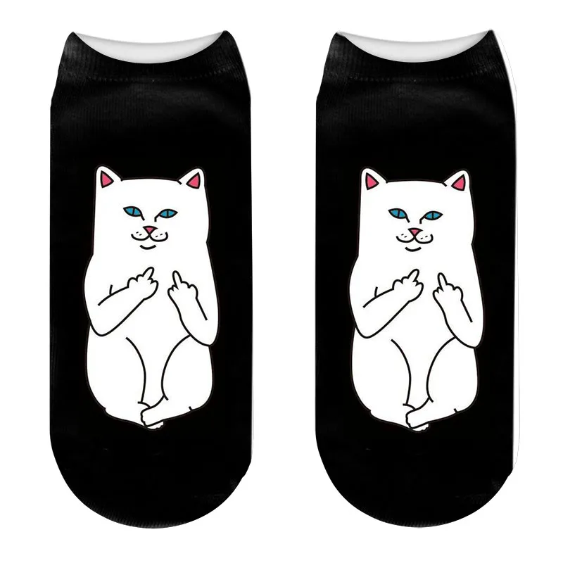 002 RUBU женщины+ Носок harajuku тренд милый 3D принт носки инопланетяне животное Единорог 3D печать хлопок носки искусство носки для женщин 7S-ZWS03 - Цвет: 002