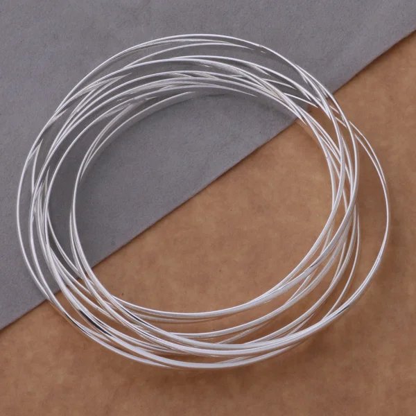 Нежный дизайн! Модный посеребренный браслет многослойный модный очаровательный