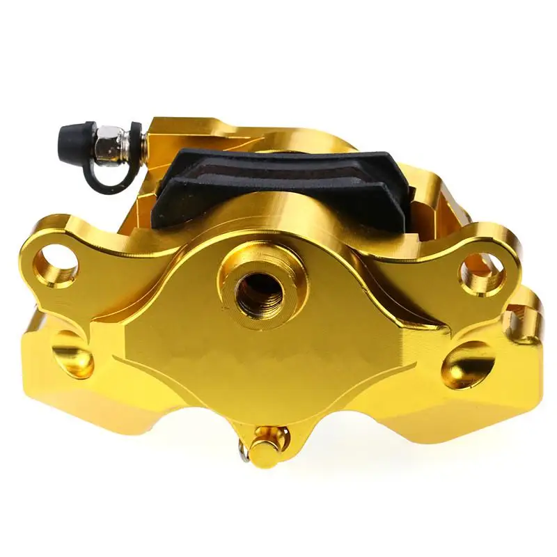 GOLDEN RED LOGO Мотоциклы тормозной суппорт с колодками P2* 34 мм 84 мм крепление для Ducati задний тормоз для Honda Yamaha Kawasaki Suzuki модифицировать - Цвет: GOLDEN RED LOGO