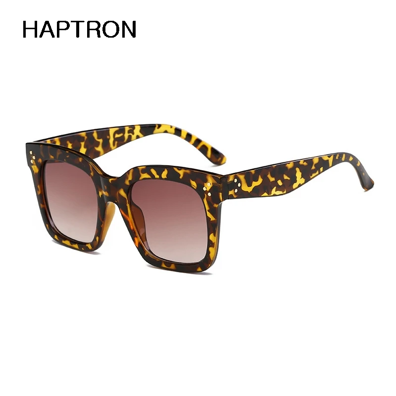 

HAPTRON Fashion oversized Square Sunglasses Women Luxury Brand Big Black Sun Glasses Mirror Lunettes De Soleil Gafas