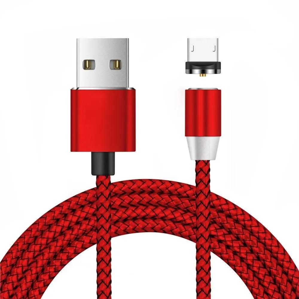 1 м 2 Тип C USB Магнитный кабель зарядное устройство круглый светодиодный для