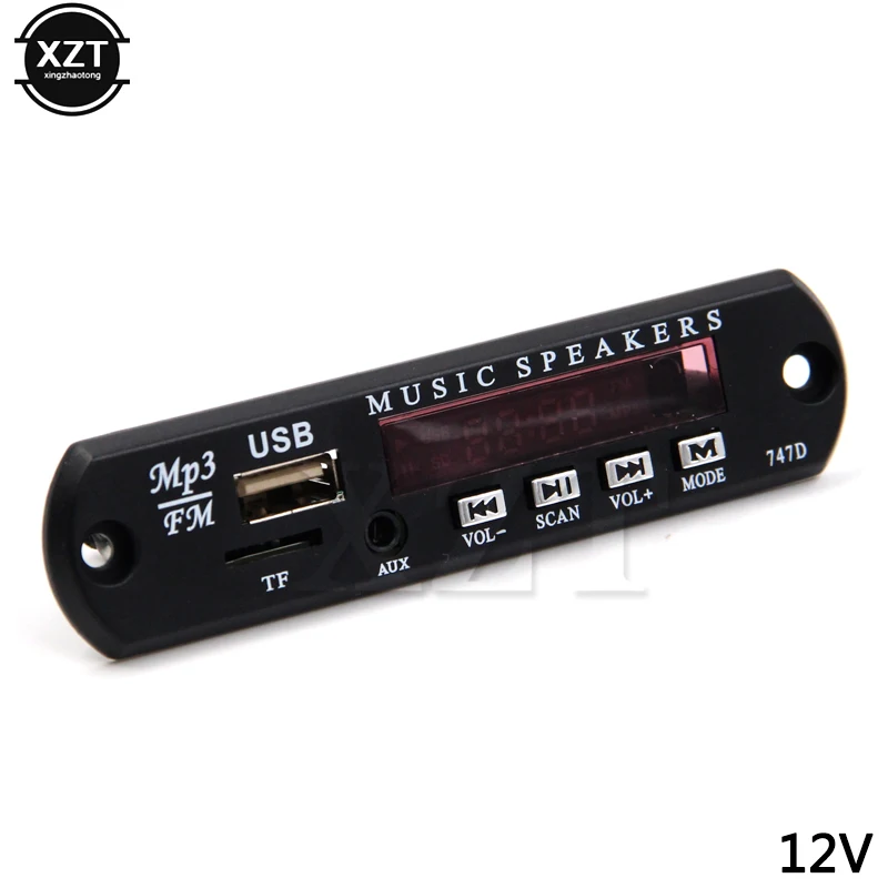 Новый высококачественный mp3 декодер плата плеер FM радио TF USB 12 В аудио модуль для